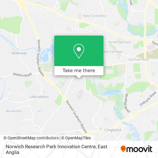 Norwich Research Park Innovation Centre map