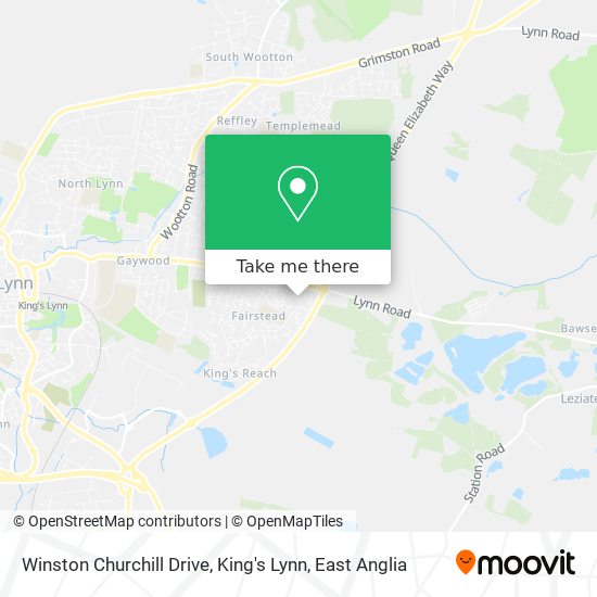 Winston Churchill Drive, King's Lynn map