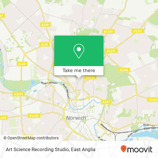 Art Science Recording Studio, Long Row Norwich Norwich NR3 1 map