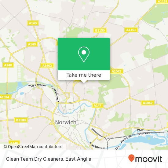 Clean Team Dry Cleaners, 164 Silver Road Norwich Norwich NR3 4 map