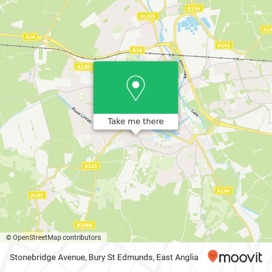 Stonebridge Avenue, Bury St Edmunds map