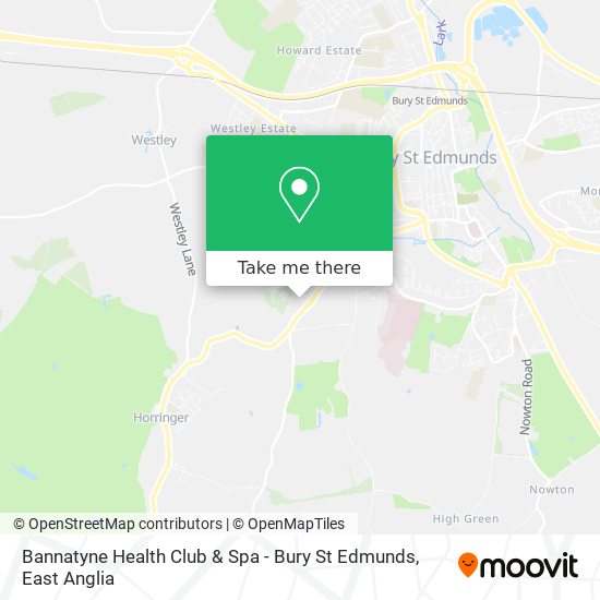Bannatyne Health Club & Spa - Bury St Edmunds map