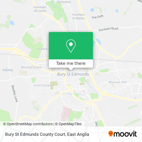 Bury St Edmunds County Court map