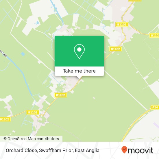 Orchard Close, Swaffham Prior map