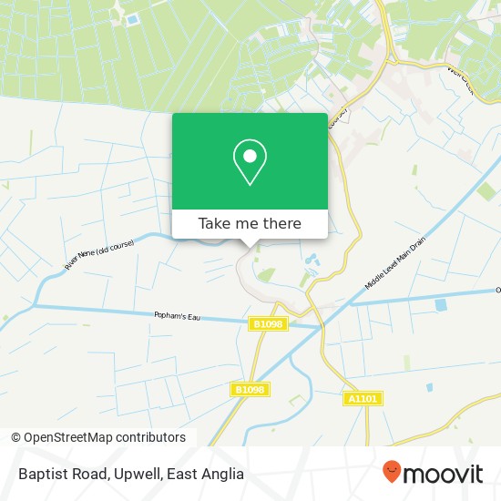 Baptist Road, Upwell map
