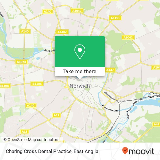 Charing Cross Dental Practice, 13 Charing Cross Norwich Norwich NR2 4AX map