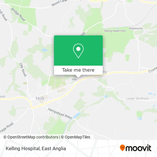 Kelling Hospital map