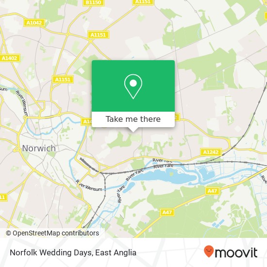 Norfolk Wedding Days map