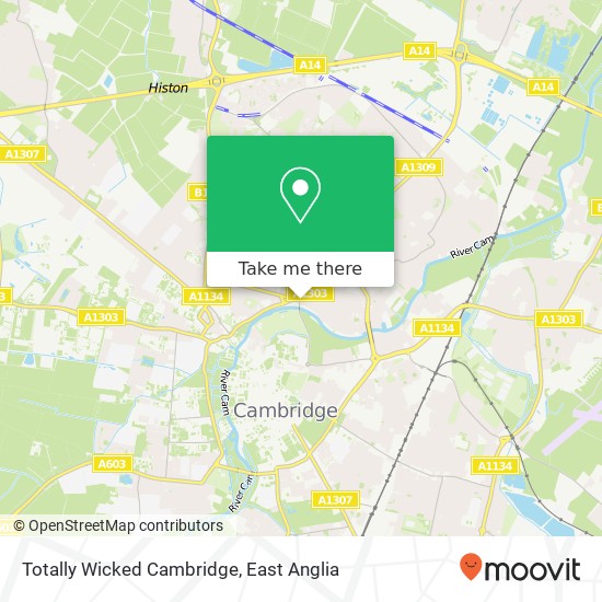 Totally Wicked Cambridge, 11 Victoria Avenue Cambridge Cambridge CB4 1EG map