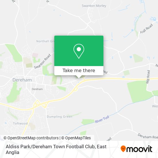 Aldiss Park / Dereham Town Football Club map