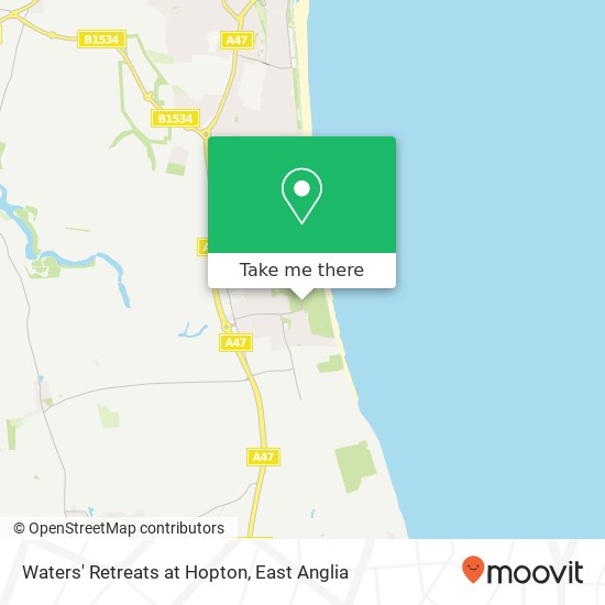 Waters' Retreats at Hopton, Warren Lane Hopton map