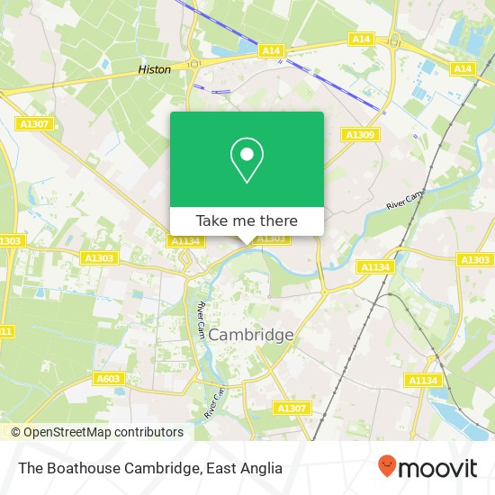 The Boathouse Cambridge, Chesterton Road Cambridge Cambridge CB4 3 map