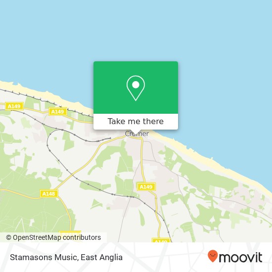 Stamasons Music, 10 Bond Street Cromer Cromer NR27 9DA map