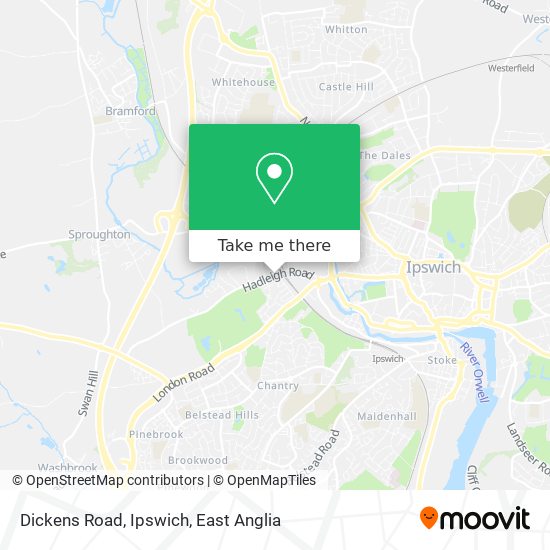 Dickens Road, Ipswich map