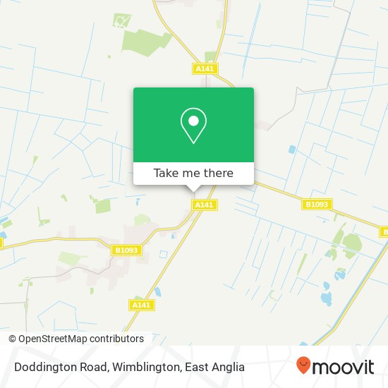 Doddington Road, Wimblington map