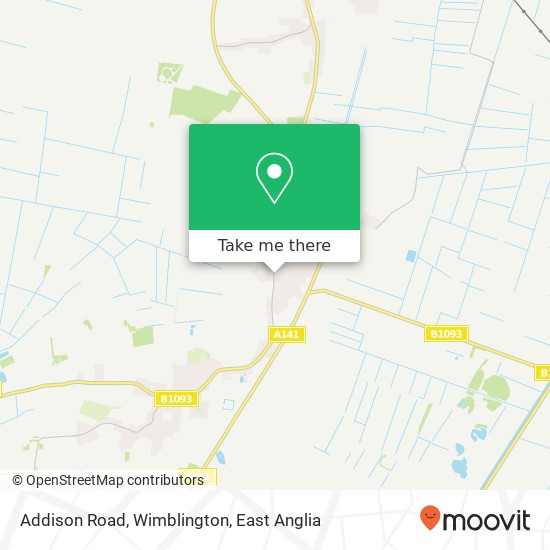 Addison Road, Wimblington map