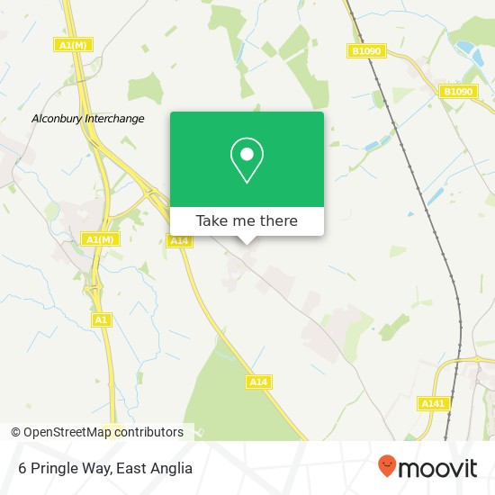 6 Pringle Way, Little Stukeley Huntingdon map