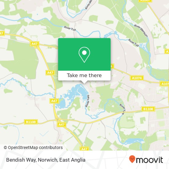 Bendish Way, Norwich map