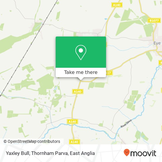 Yaxley Bull, Thornham Parva map