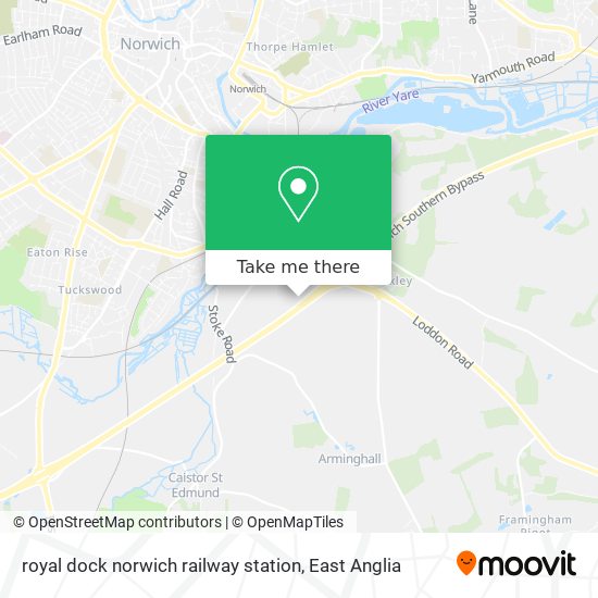 royal dock norwich  railway station map