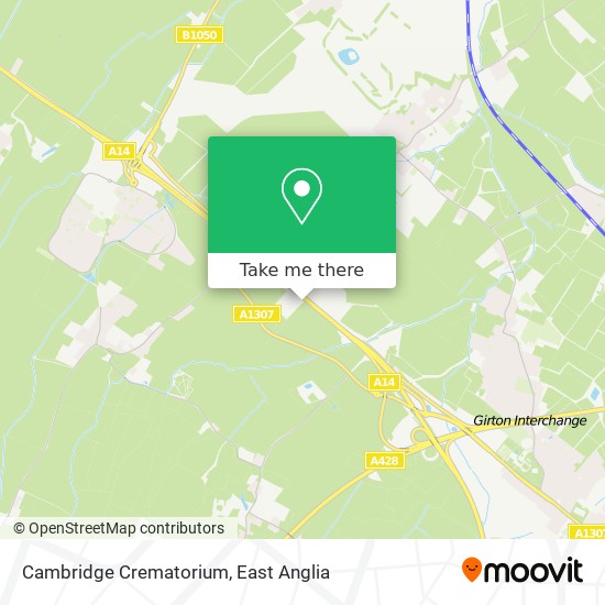 Cambridge Crematorium map