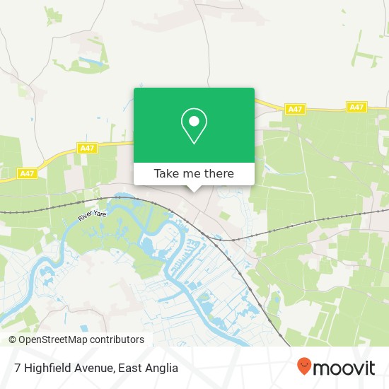 7 Highfield Avenue, Brundall Norwich map