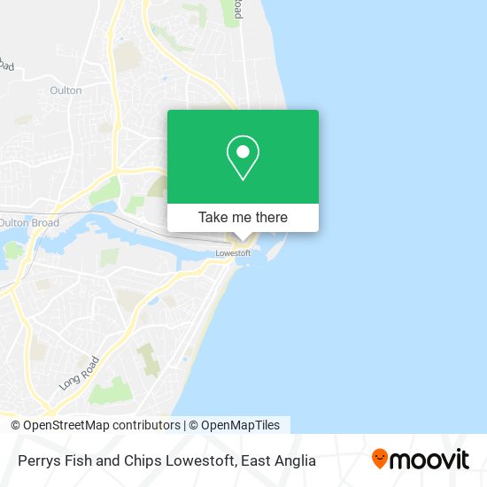 Perrys Fish and Chips Lowestoft map