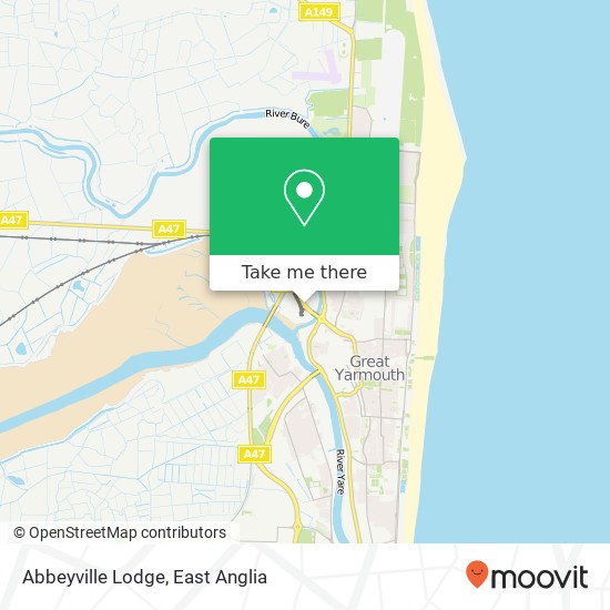 Abbeyville Lodge, Acle New Road Great Yarmouth Great Yarmouth NR30 1 map