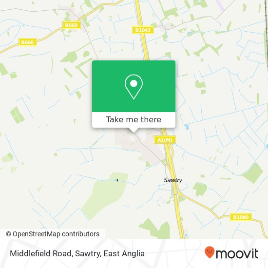 Middlefield Road, Sawtry map