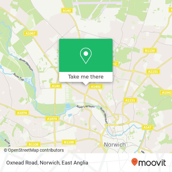Oxnead Road, Norwich map