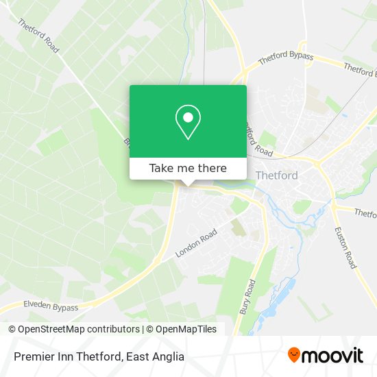 Premier Inn Thetford map