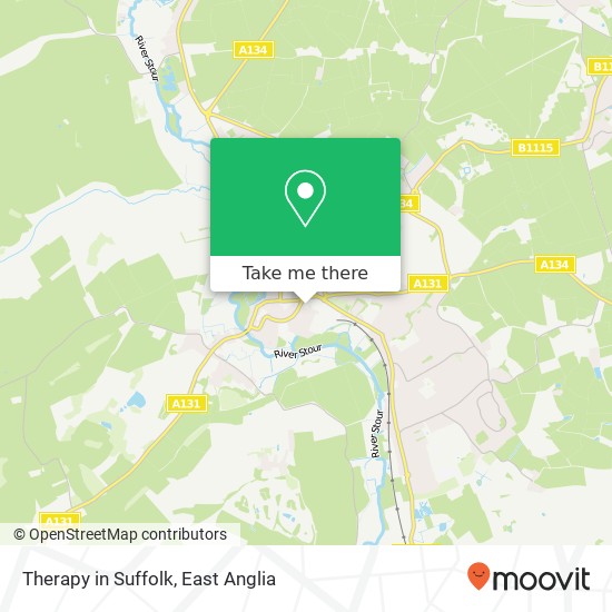 Therapy in Suffolk, 1 Station Road Sudbury Sudbury CO10 2 map