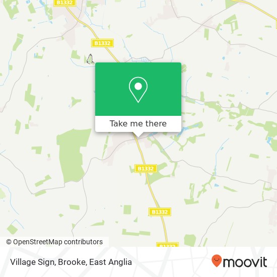 Village Sign, Brooke map