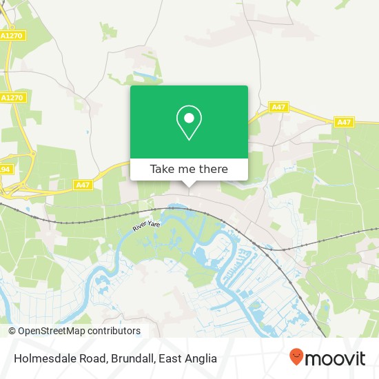 Holmesdale Road, Brundall map