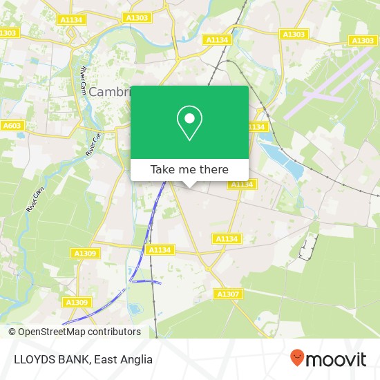 LLOYDS BANK, 78 Cherry Hinton Road Cambridge Cambridge CB1 7AG map