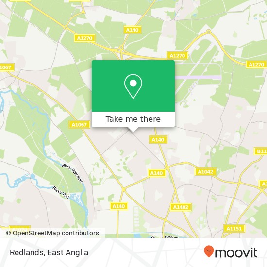 Redlands, 134 Reepham Road Hellesdon Norwich NR6 5PB map