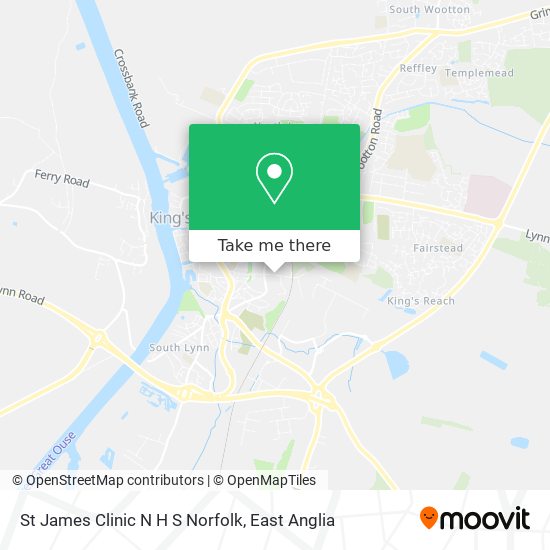 St James Clinic N H S Norfolk map