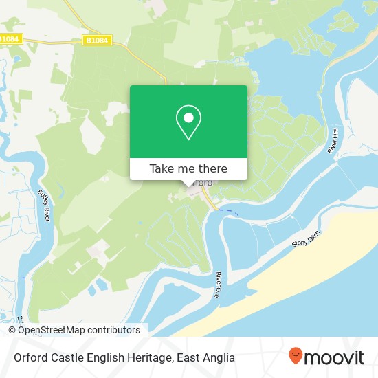 Orford Castle English Heritage map