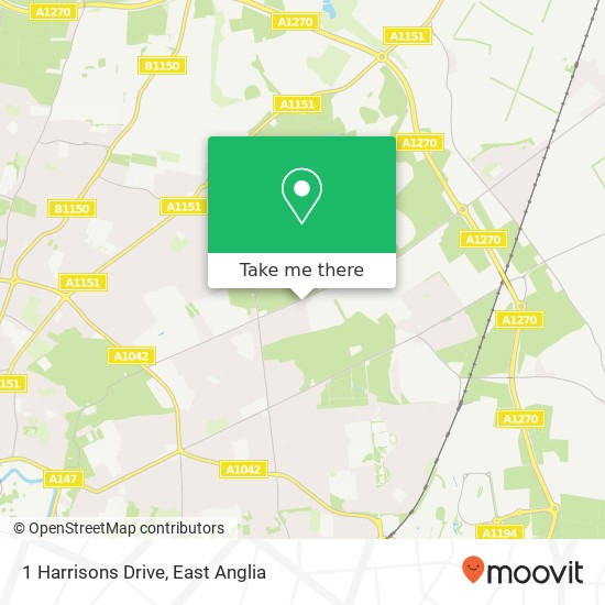 1 Harrisons Drive, Norwich Norwich map