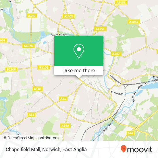 Chapelfield Mall, Norwich map