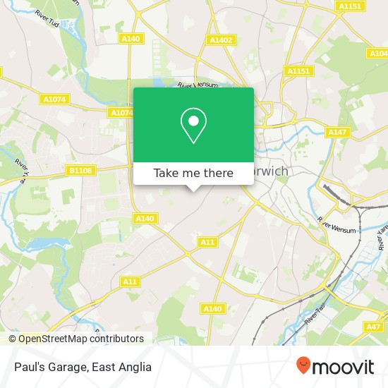 Paul's Garage, Portersfield Road Norwich Norwich NR2 3 map