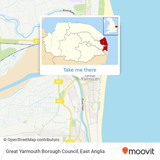 Great Yarmouth Borough Council map