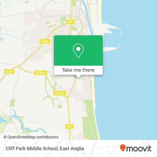 Cliff Park Middle School, Orde Avenue Gorleston Great Yarmouth NR31 6 map