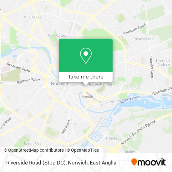 Riverside Road (Stop DC), Norwich map
