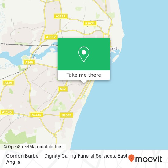 Gordon Barber - Dignity Caring Funeral Services, Carlton Road Lowestoft Lowestoft NR33 0RU map
