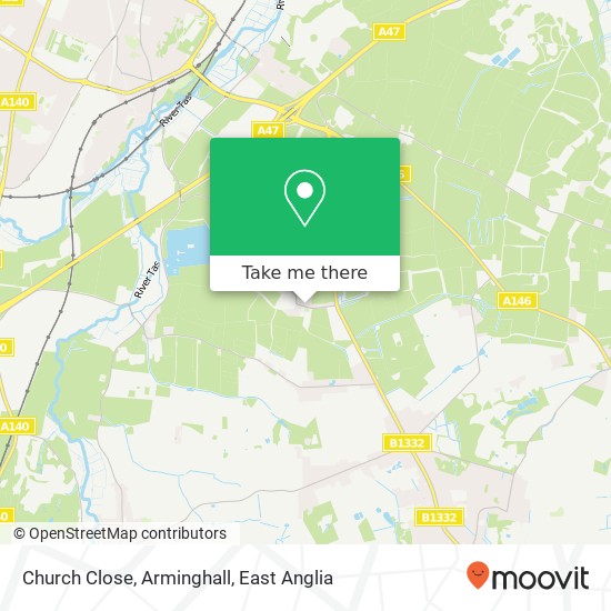 Church Close, Arminghall map