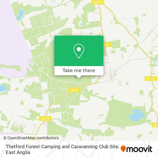 Thetford Forest Camping and Caravanning Club Site map