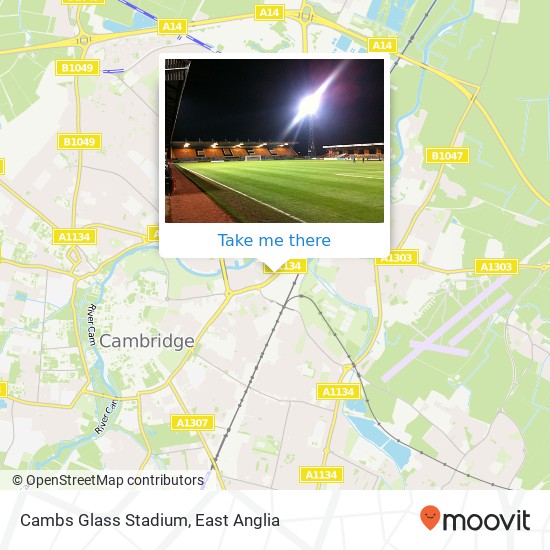 Cambs Glass Stadium, Newmarket Road Cambridge Cambridge CB5 8JE map