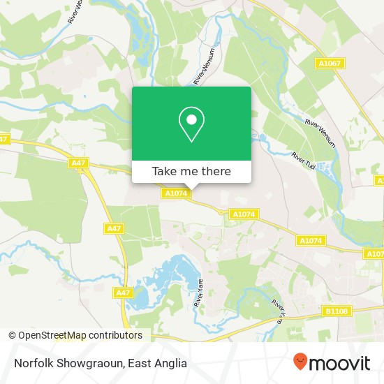 Norfolk Showgraoun, East Hills Road New Costessey Norwich NR5 0PF map