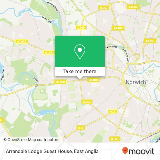 Arrandale Lodge Guest House map